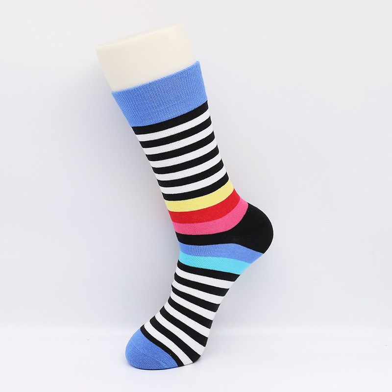 Colorful Geometric Rhizo Striped Men